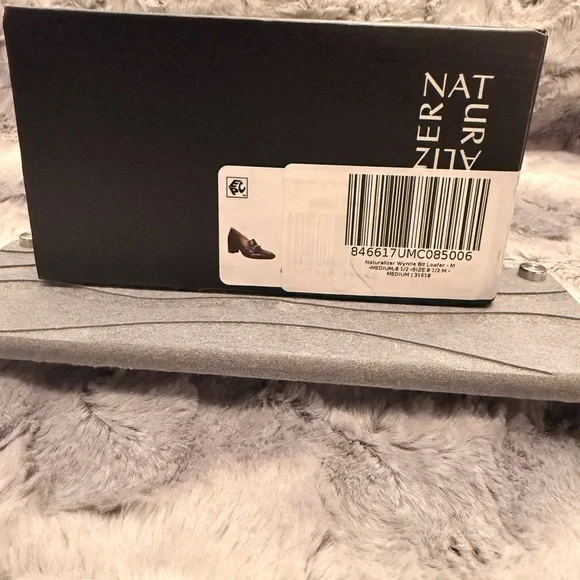 Naturalizer Wynrie Merlot (dark brown/burgundy) Croc Bit Block Heel Pump 8.5M - Picture 2 of 12